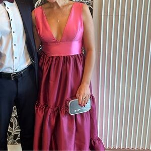 Hutch pink maroon gown